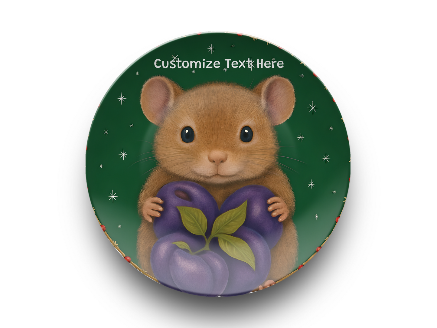 Purple Plum Whimsical Mouse