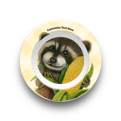 Country Charm Raccoon Plate & Bowl