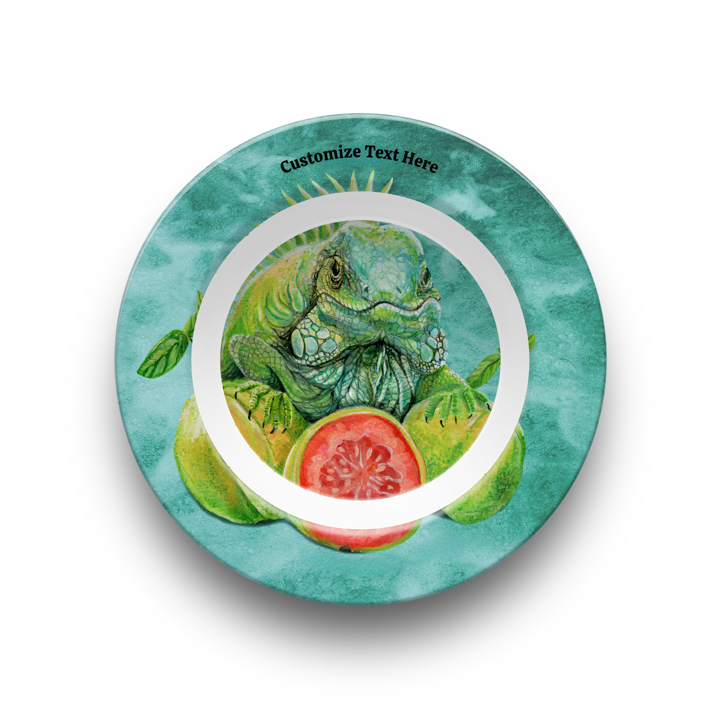 Tropical Iguana Plate & Bowl