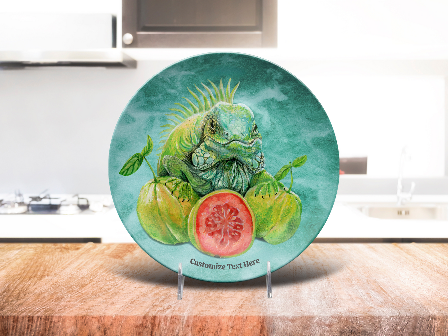 Tropical Iguana Plate & Bowl