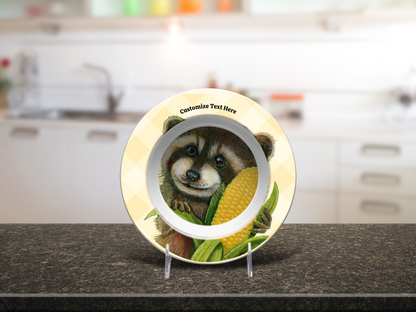Country Charm Raccoon Plate & Bowl
