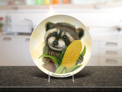 Country Charm Raccoon Plate & Bowl